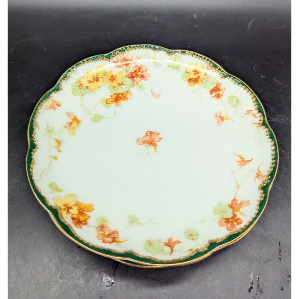 Set/3 Antique Haviland Limoges Schleiger 238 Bread Butter Plate 6" Floral Flower